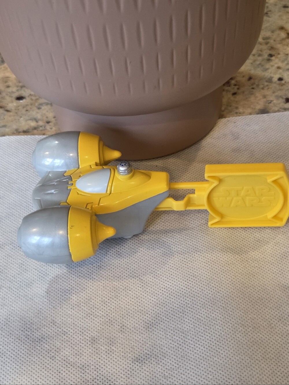 Star Wars Yellow & Silver Naboo Podracer Toy 2005